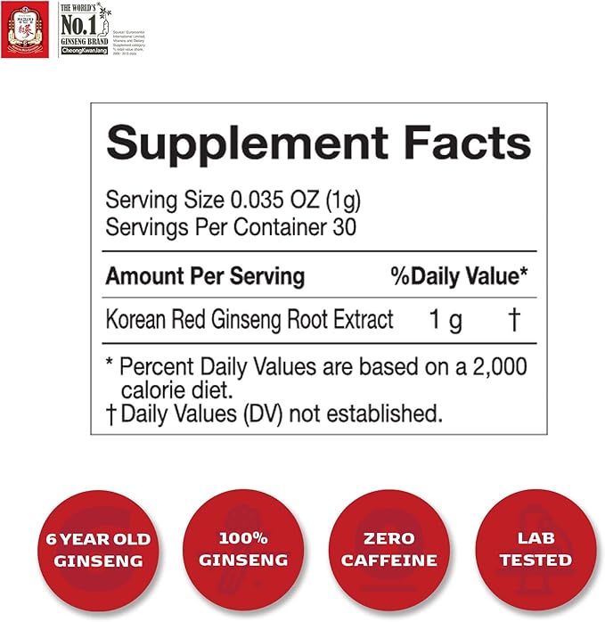 100% Korean Red Ginseng Extract 30G