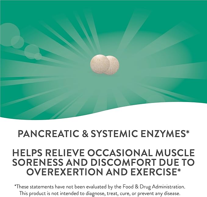 Nature's Way Mega-Zyme Systemic Enzymes, Relieves 100 Tablets