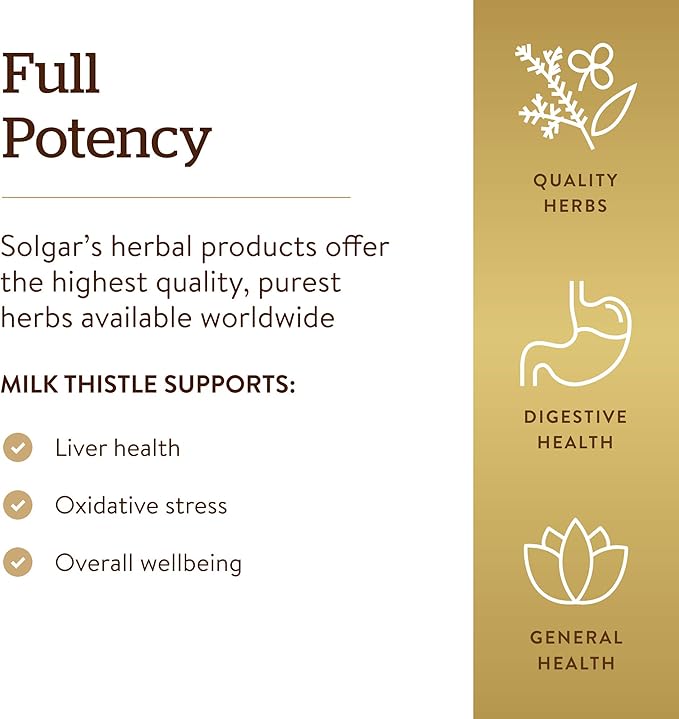 Solgar - Milk Thistle (Silybum Marianum, 100 mg, 250 veggie