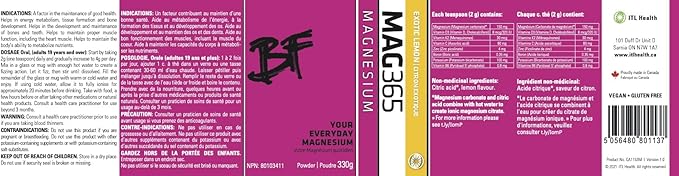 MAG365 ITL Health BF Bone Support, B6, Vitamin D3, Vitamin K2, Boron, 1 Pack, 330grams