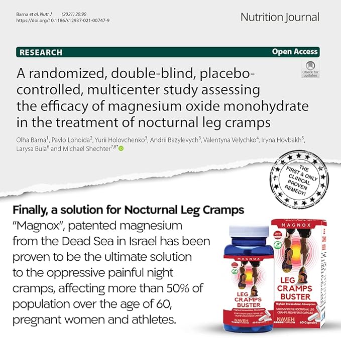 MAGNOX® Leg Cramps Buster 380mg Magnesium 3X More 60 Caps