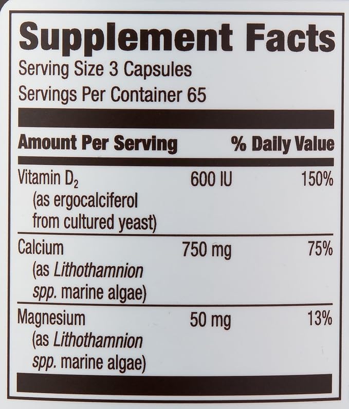 Amazon Elements Calcium Complex with Vitamin 250 mg (3 per 195 Capsules