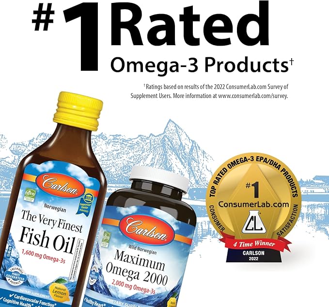 Carlson - Super Omega-3 Gems, 1200 Omega-3s, Wild 50 soft