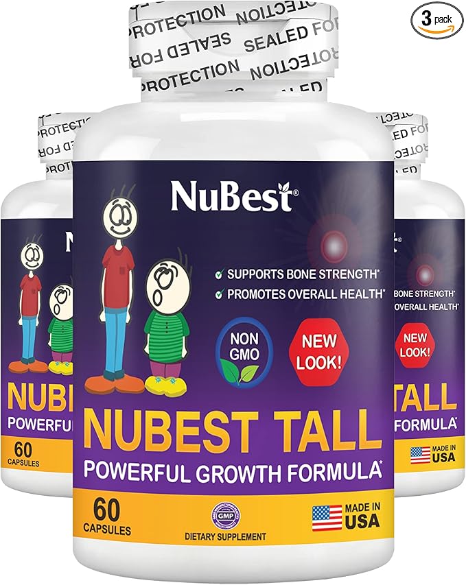 NuBest Tall - Calcium Supplement - 5+ with D3, Vitamin K2 and 3 Pack
