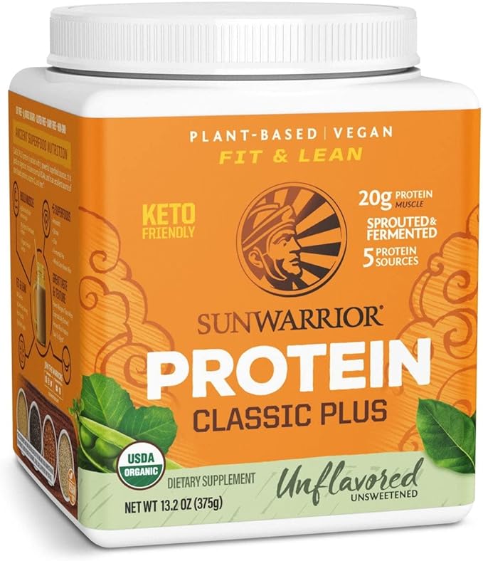 Sunwarrior Vegan Organic Protein Powder Plant-based 5 Superfood 15 Servings