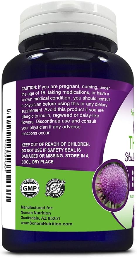 Milk Thistle Standardized Extract with 80% 250 mg, 200 Capsules
