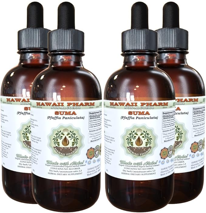 Suma Alcohol-Free Liquid Extract, Suma (Pfaffia 4x4 fl.oz