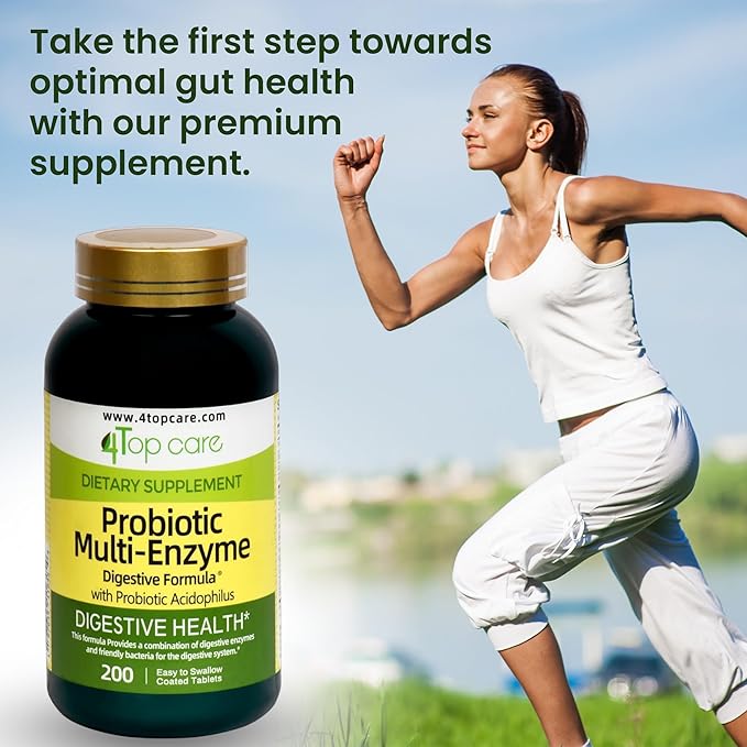 Probiotic Multi-Enzyme - Digestive Health Supplement 200 Count