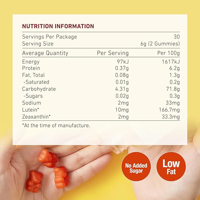 Unichi Eye Health Gummy, Lutein and 60 Count