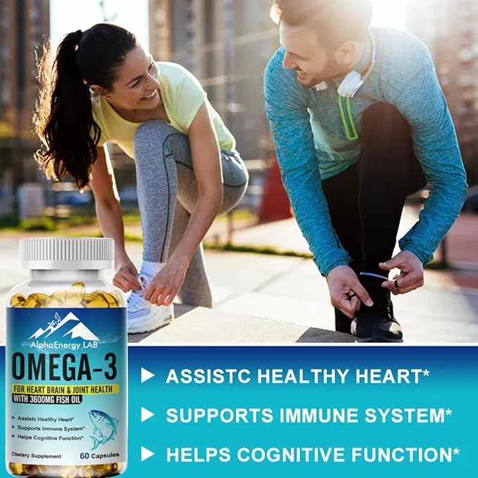 LAB Omega-3 with Triple Strength 3600MG Pollock-60 Softgels-