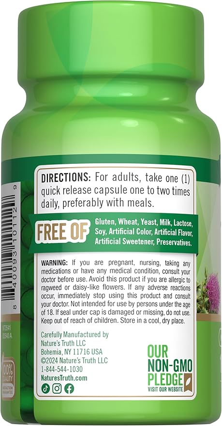 Milk Thistle Extract Capsules 1000mg | 100 Count