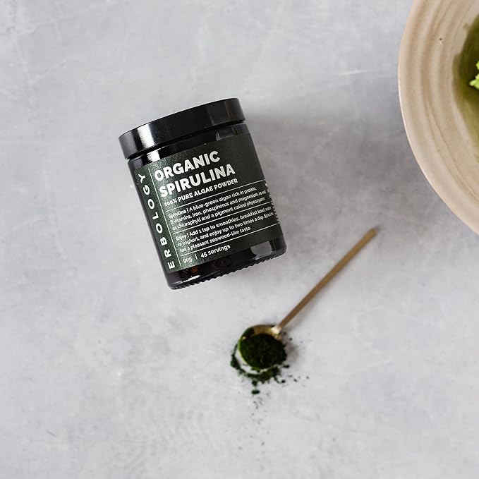 Erbology Organic Spirulina Powder 3.2 oz 45 Servings