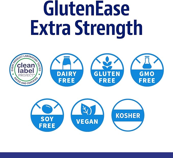 Enzymedica, GlutenEase Extra Strength, Maximum Potency 60 Count