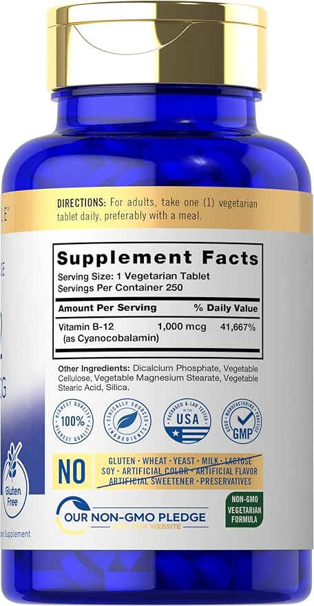 Carlyle Vitamin B12 10C00 mcg 250 Count