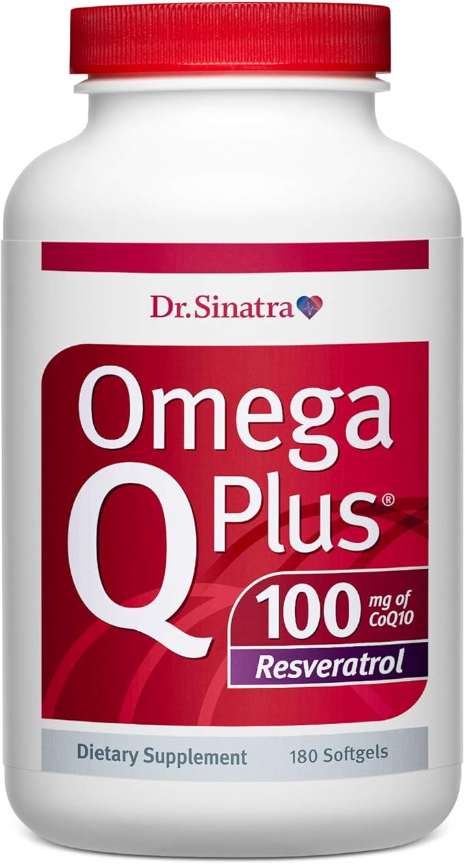 Dr. Sinatra Omega Q Plus 100 Omega-3 Supplement 100mg of CoQ10 and (180 softgels)