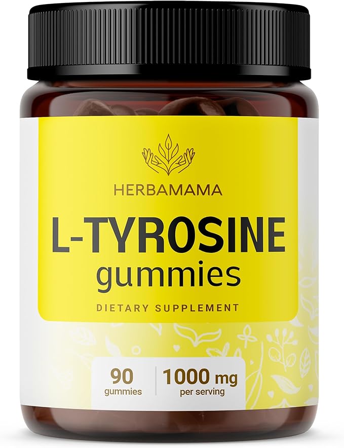 HERBAMAMA L Tyrosine Gummies 1000 mg 90 Chews