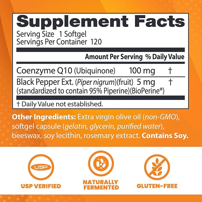 Doctor's Best High Absorption CoQ10 100 mg, 120 Count