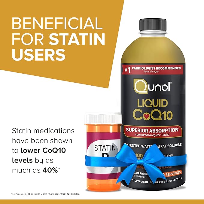Qunol CoQ10 Liquid Supplement 100mg, Superior Q10, Antioxidant 90 Servings, 30.4 oz