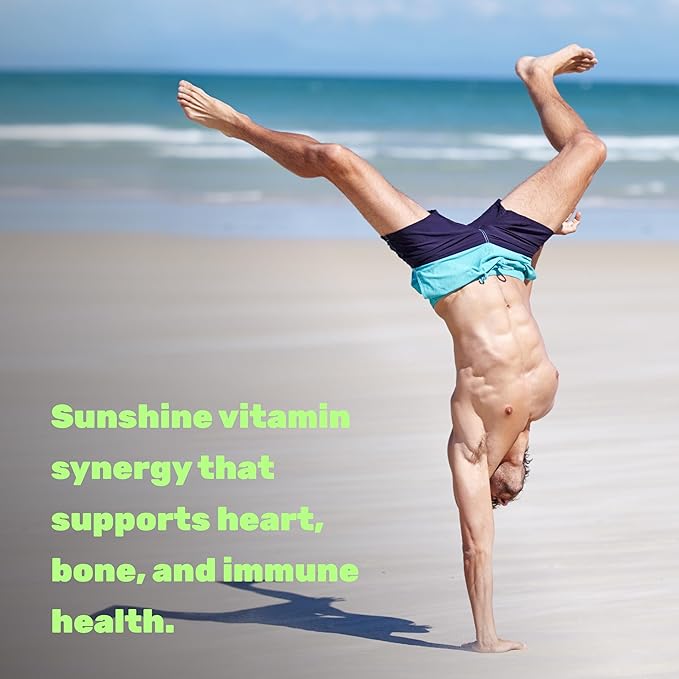 DEAL SUPPLEMENT Vitamin D3 2,000 IU + K2 MK7 50mcg Softgels | 2-in-1 Complex with Virgin Coconut Oil | Supports Heart, Bone, Teeth & Immune Health | Easy to Swallow