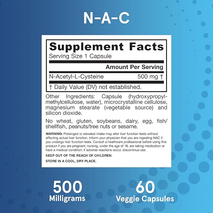 Jarrow Formulas N-A-C 500 mg 60 Servings 4)