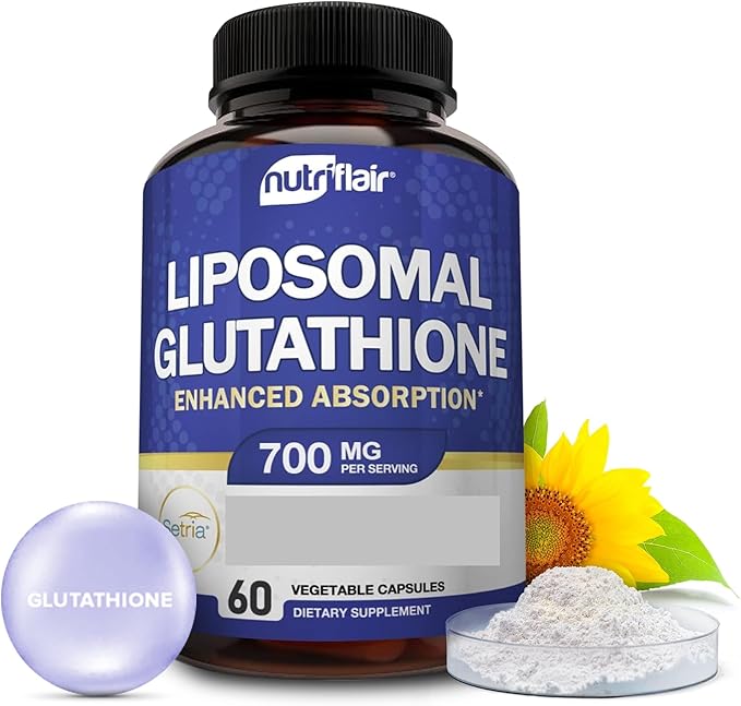 NutriFlair Liposomal Glutathione Supplement Setria® 700mg 60 Capsules