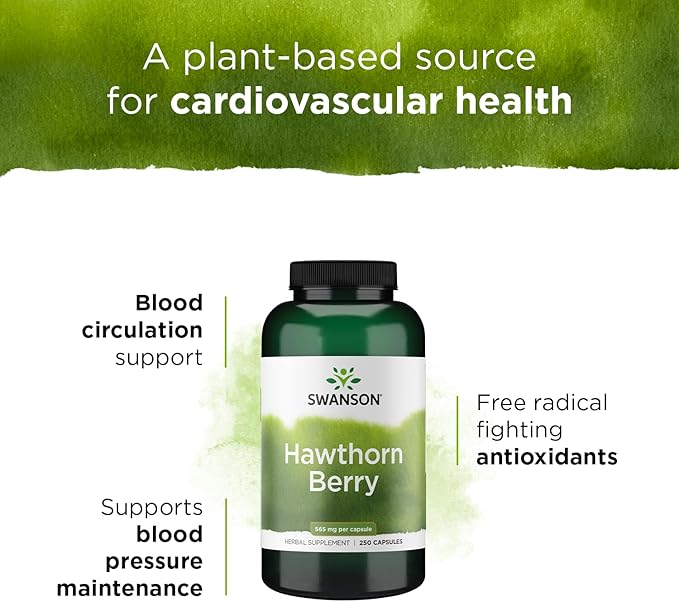 Swanson Hawthorn Berry (250 Capsules, 565 mg