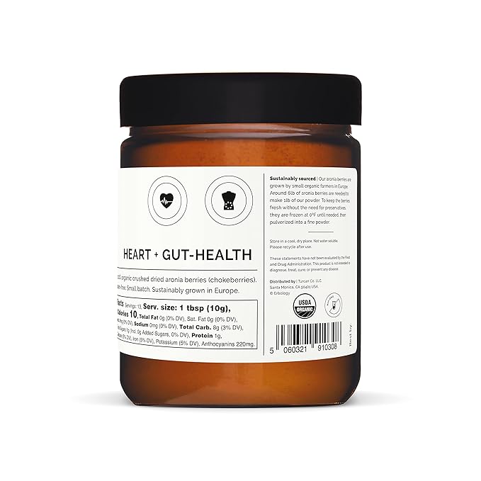 Erbology Organic Aronia Berry Powder 3.2 oz 30 Servings