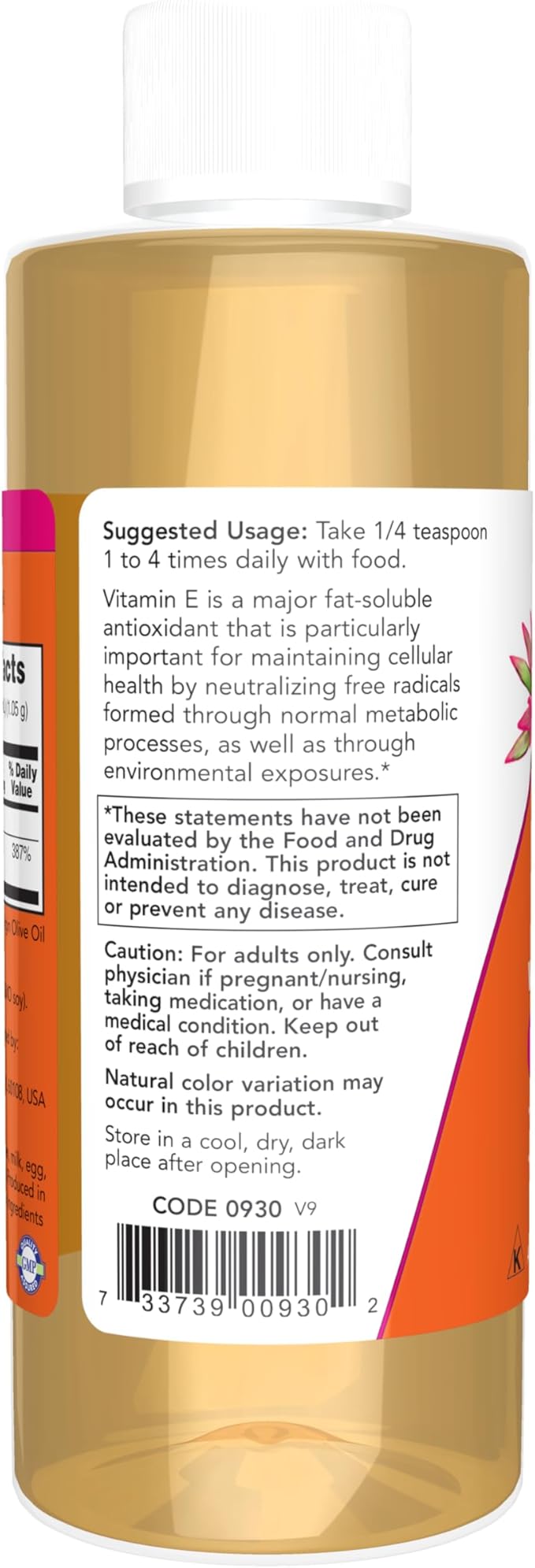 NOW Supplements, Natural Vitamin E-Oil (D-Alpha 4-Ounce