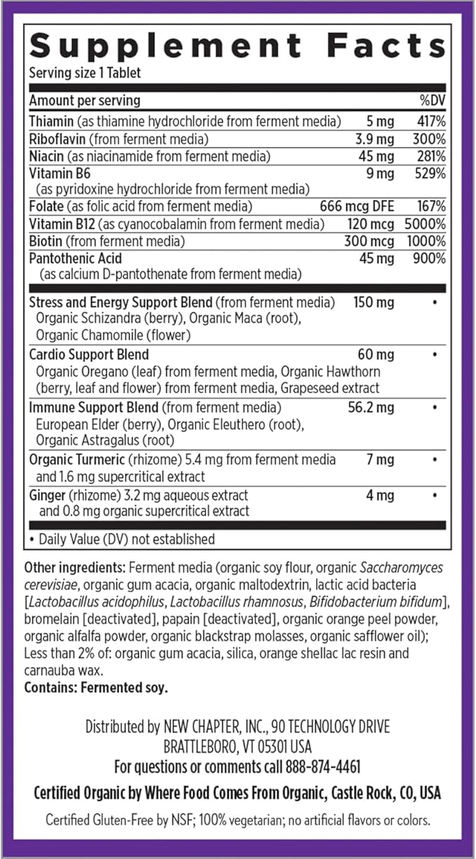 New Chapter Vitamin B Complex – B12 + B6 + 90 ct