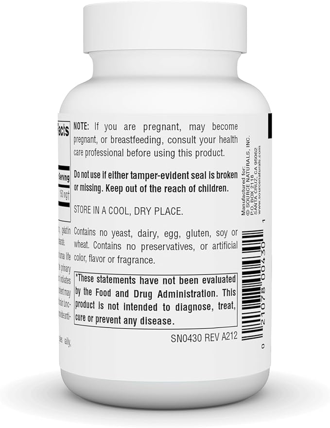 Source Natural Coenzyme Q10 Antioxidant Support 75 mg 120 Capsules