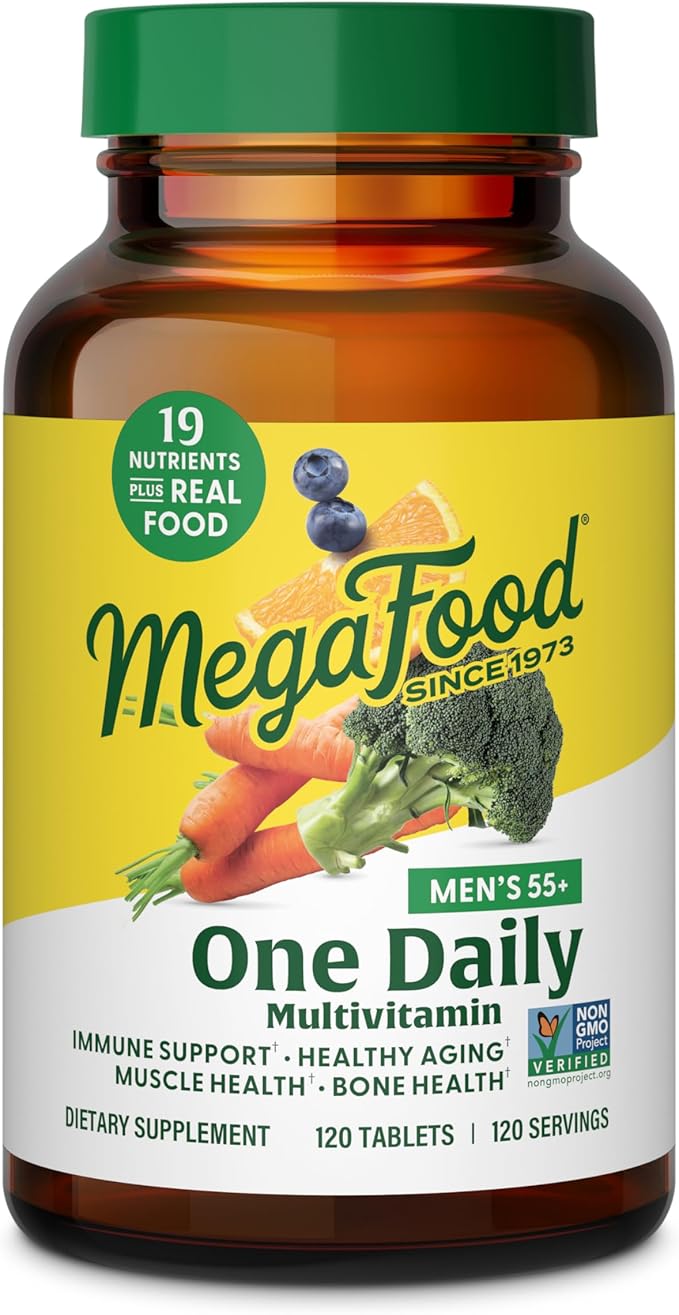 MegaFood Men's 55+ One Daily B12, Vitamin 9 Food 120 Tabs