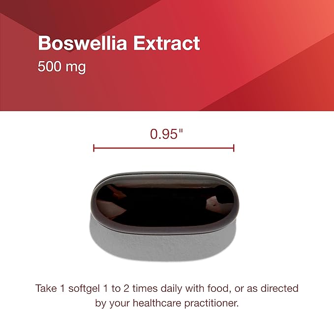 PROTOCOL FOR LIFE BALANCE Boswellia Extract 500 mg - Boswellia Supplement - with MCT Oil Base - Balanced Immune Response - Dairy Free & Soy Free - 90 Softgels