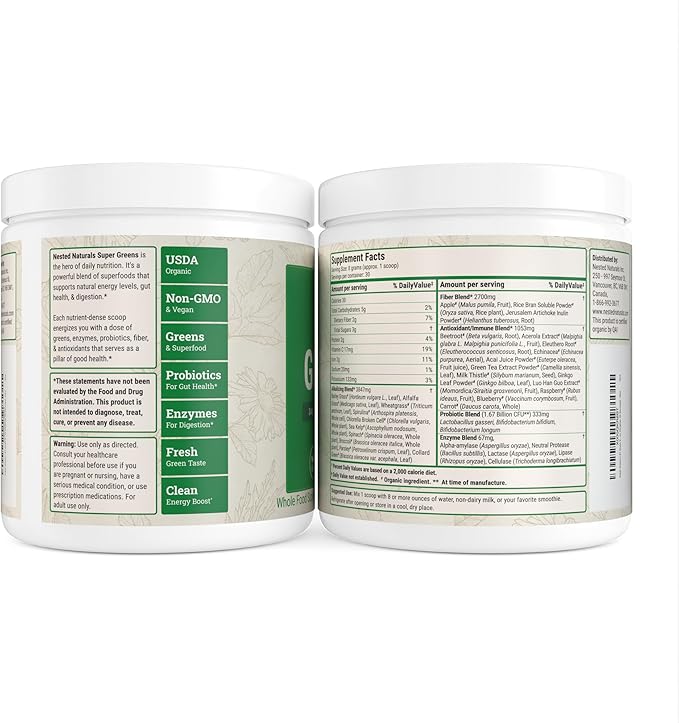 Super Greens Daily Greens Superfood Powder w/20+ Whole 30 Servings