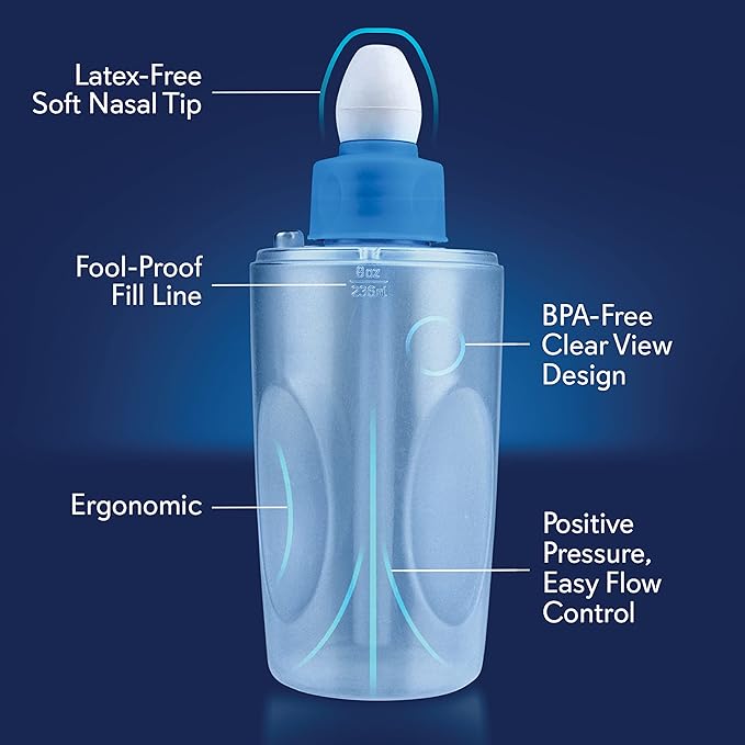 SinuCleanse Soft Tip Squeeze Bottle Nasal 30 All-Natural
