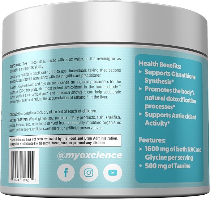 MYOXCIENCE NAC + Glycine Supreme N-Acetyl-L-Cysteine,