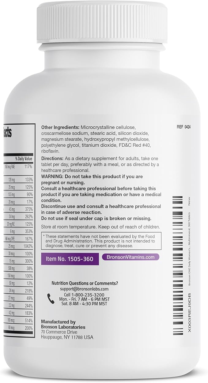 Bronson ONE Daily Women’s 50+ Complete 360 Tablets