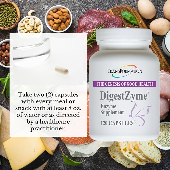 Transformation Enzymes Natural DigestZyme Supplement Formula 120 Cap