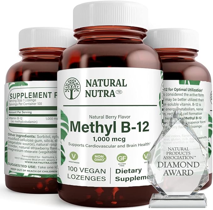 Natural Nutra Vegan Methyl B12 1000mcg, 100 Vegan