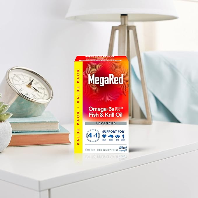 MegaRed Omega 3 Fish Oil & (80 Count 3 Fatty