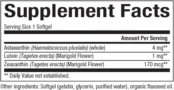 NATURAL FACTORS Astaxanthin Plus 4Mg, 60