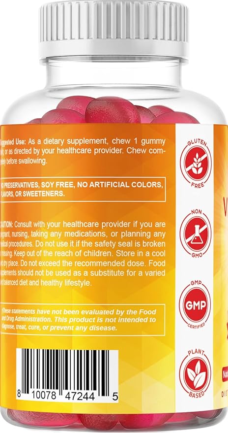 Vitamatic Sugar Free Vitamin D3-120 Pectin 120 Servings (1000 IU)