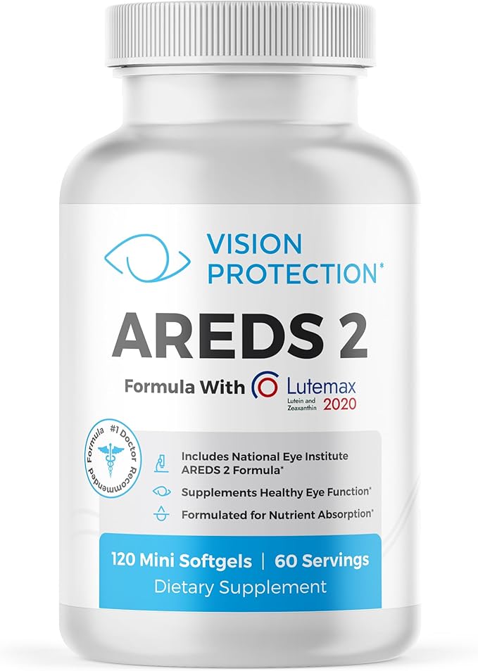 AREDS 2 Eye Vitamin & Mineral 2020 with 2 Study 120 Mini
