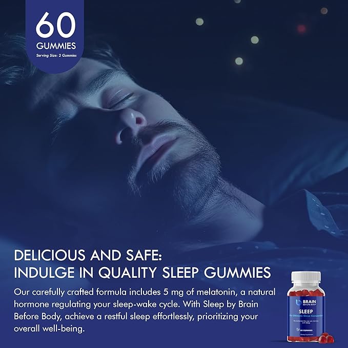 Sleep Strawberry-Flavored Melatonin Gummies for Blissful,