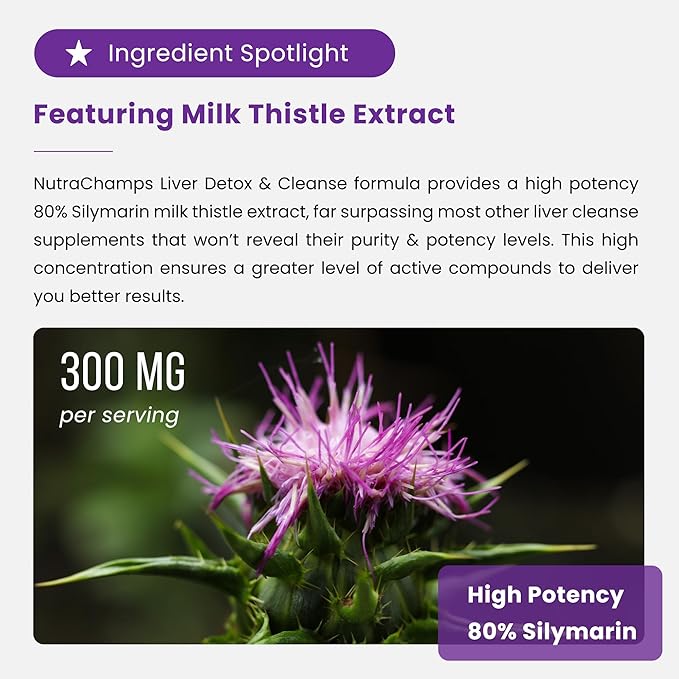 Liver Cleanse Detox & Repair Formula | 20+ Herbs: Milk Thistle Extract with Silymarin, Artichoke, Dandelion, Chicory Root Powder & More! | Premium Liver Support Pills Supplement, 60 Capsules (2-Pack)
