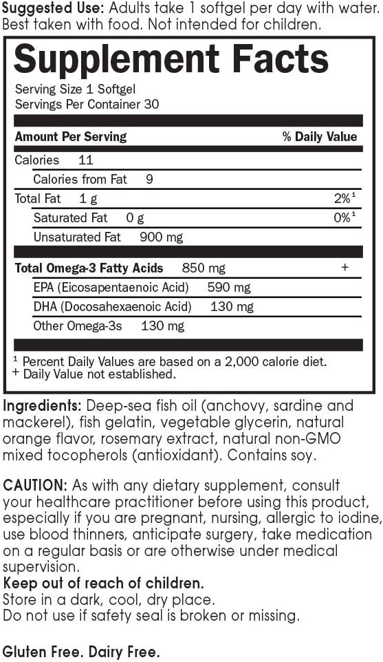 Garden of Life EPA/DHA Omega 3 30 Softgels