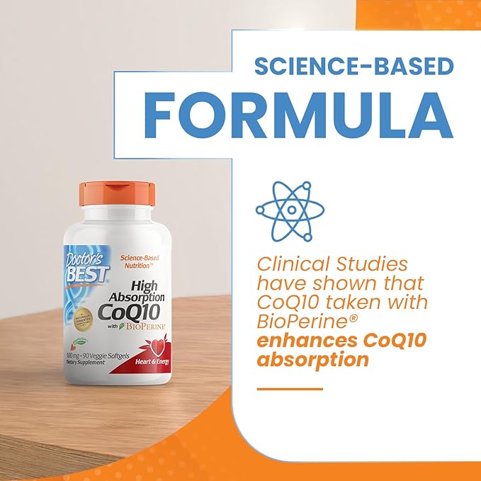 Doctor's Best High Absorption CoQ10 300 mg, 90 Veggie
