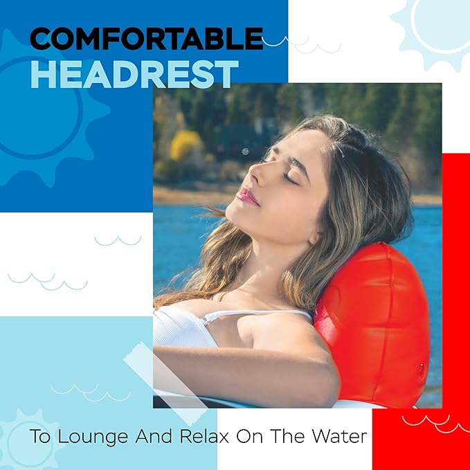 2025 New & Upgraded Sunlite Sports Heavy Duty River Tube Inflatable, Premium Water Float to Lounge Above Lake and River, Outdoor Water Raft Sport Fun, Recreational Use