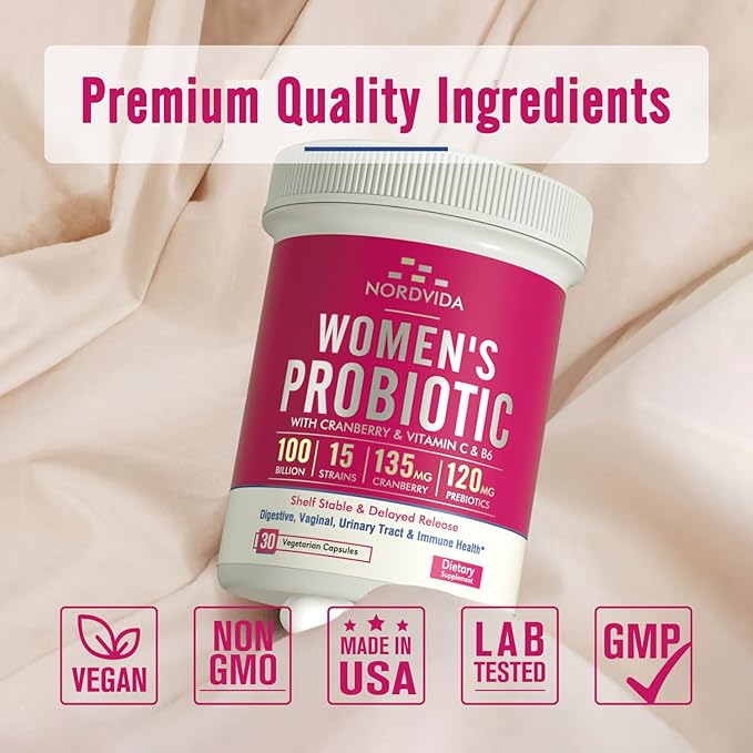 Women's Probiotic, 100 Billion & 15 B6 for 30 Capsules