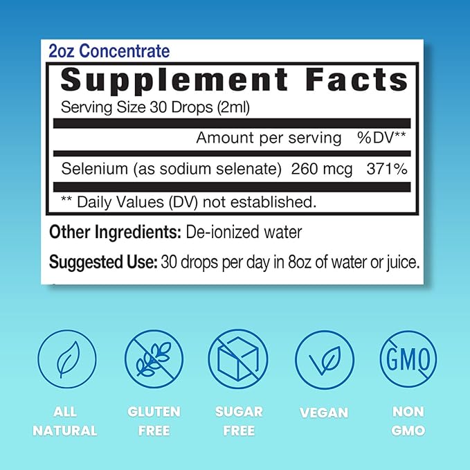 Eidon Ionic Minerals Liquid Selenium, Selenium 2 oz