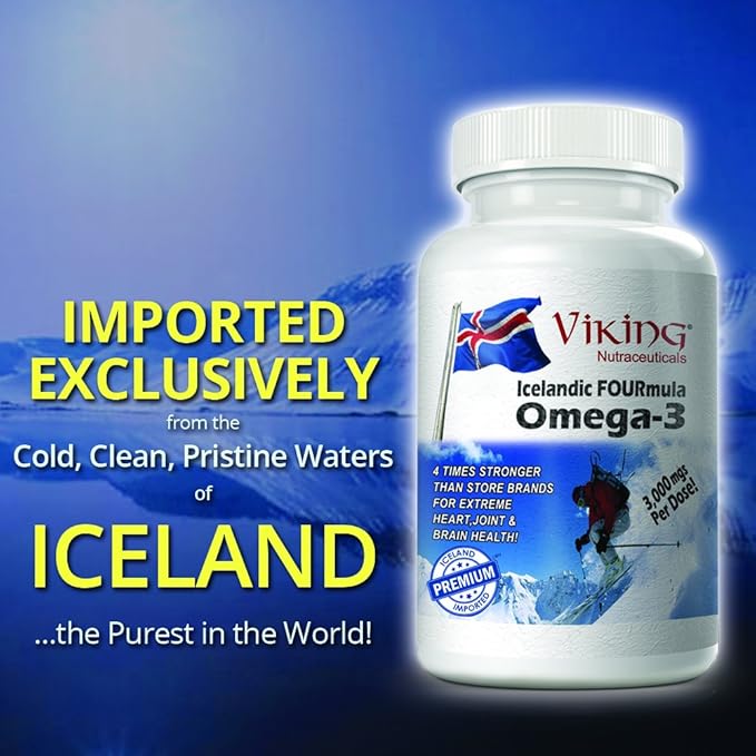 Icelandic Fourmula Quadruple Strength Omega-3 Fish 3000mg High 90 Softgels